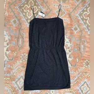 NWT Ann Taylor Beaded Black Mini Dress